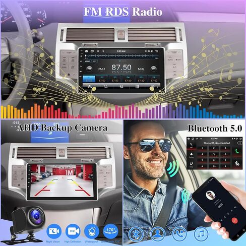 [4G+64G] 8 Core Car Radio for Toyota Avalon 2006 2007 2008 2009 2010 - Android 13 Touch Screen Avalon Stereo, DSP 32 EQ/IPS/Apple Carplay/Android Auto/SWC/BT/WiFi + AHD Backup Camera in Saudi Arabia
