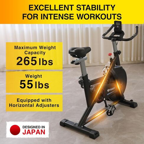 JAPAN Stationary Exercise Bike for Home - Cycling Bike with LCD Monitor & Comfortable Seat Cushion, ST128 in Saudi Arabia