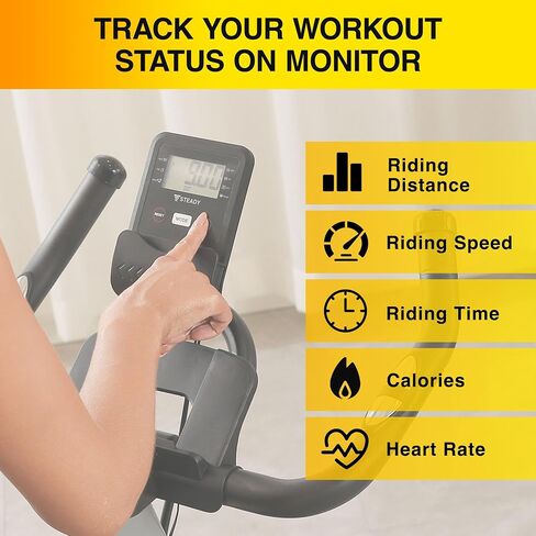 JAPAN Stationary Exercise Bike for Home - Cycling Bike with LCD Monitor & Comfortable Seat Cushion, ST128 in Saudi Arabia