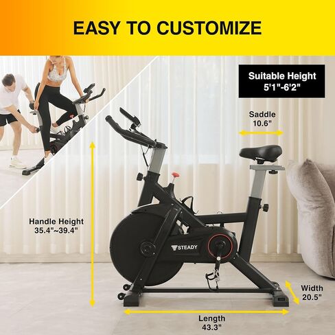 JAPAN Stationary Exercise Bike for Home - Cycling Bike with LCD Monitor & Comfortable Seat Cushion, ST128 in Saudi Arabia