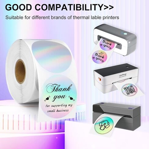 2inch Thermal Labels, 500 Pcs Round Self-Adhesive Direct Thermal Printer Label for Color Coding Label Printer, Logo, Name Price Tag, Shipping Address, Thank You Small Business QR Code in Saudi Arabia