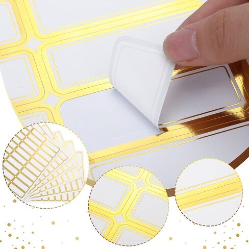 20 Sheets Printable Shipping Labels Matte White with Metallic Gold Border, Writable Printable Adhesive Sticker Blank Shipping Labels(30 Pieces/Sheet,1 x 2.7 Inch) in Saudi Arabia