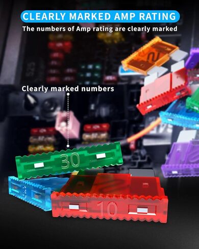 صمامات السيارة - 140 قطعة مجموعة متنوعة من صمامات السيارة القياسية، استبدال صمامات السيارات (2A 3A 5A 7.5A 10A 15A 20A 25A 30A 35A 40AMP) لشاحنة RV Camper Auto Motorcycle Truck ATV UTV Car Boat Marine in Kuwait