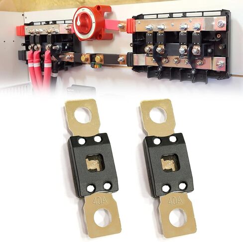 2PACK MEGA/AMG Fuse/Bolt Fuse 40 Amp, 32V, 298 Series, Time Delay, High-Current Stud Mount Fuse - Bolt Down - Automotive/Marine (40A-2PACK) in Saudi Arabia