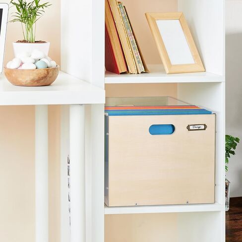 منظم صندوق الملفات الأكريليك، صندوق منظم مجلد الملفات المعلق، صناديق تخزين صندوق حفظ الملفات للمستندات، خزانة ملفات بحجم الحروف مع 5 قطع من أوراق الملصقات، 3 قطع بطاقات فارغة in Kuwait