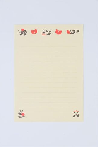 Japanese Hanko Design Cute Letter Set - Panda and Book in Saudi Arabia