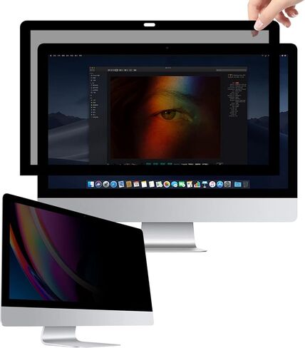 واقي شاشة للخصوصية قابل للإزالة بالكامل من بيرسيم متوافق مع شاشة خصوصية iMac مقاس 21.5 بوصة لأجهزة الكمبيوتر المكتبية من Apple، فلتر مضاد للوهج ومضاد للخدش وحجب الأشعة فوق البنفسجية بنسبة 16:9 in Kuwait