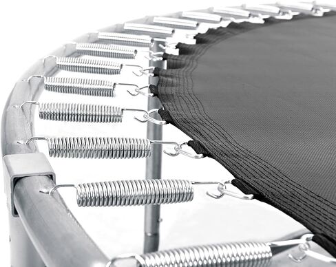 ترامبولين ترفيهي من UBGO للبالغين والأطفال، ترامبولين بطول 16 قدمًا مع شريط توازن وحلقة كرة سلة وكرة، ترامبولين للقفز شديد التحمل من النوع المقوى في الهواء الطلق مع شبكة مغلقة باللون الأزرق in Kuwait