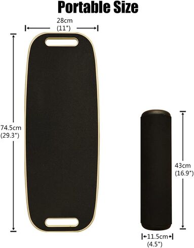Balance Board, Stability Core Trainer, Training Board for Exercise, Fitness, Non-Slip Deck and Roller, with Adjustable Stoppers in Saudi Arabia