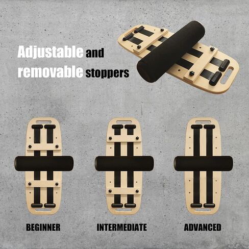 Balance Board, Stability Core Trainer, Training Board for Exercise, Fitness, Non-Slip Deck and Roller, with Adjustable Stoppers in Saudi Arabia