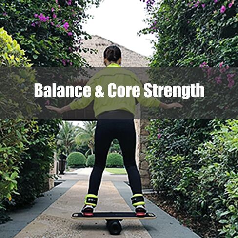 Balance Board, Stability Core Trainer, Training Board for Exercise, Fitness, Non-Slip Deck and Roller, with Adjustable Stoppers in Saudi Arabia