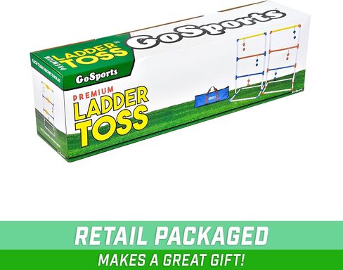 مجموعة ألعاب GoSports Premium Ladder Toss الخارجية مع 6 كرات بولو، وحقيبة حمل للسفر وأجهزة تتبع النتائج - اختر بين مجموعات الحجم القياسي والعملاق in Kuwait