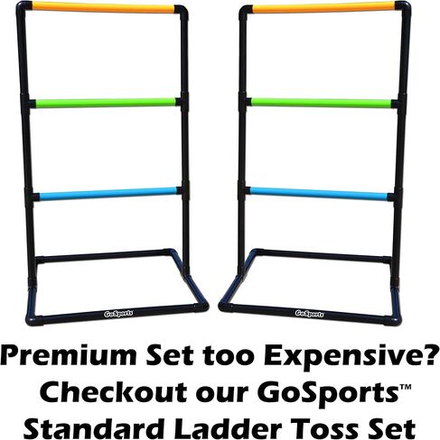 مجموعة ألعاب GoSports Premium Ladder Toss الخارجية مع 6 كرات بولو، وحقيبة حمل للسفر وأجهزة تتبع النتائج - اختر بين مجموعات الحجم القياسي والعملاق in Kuwait