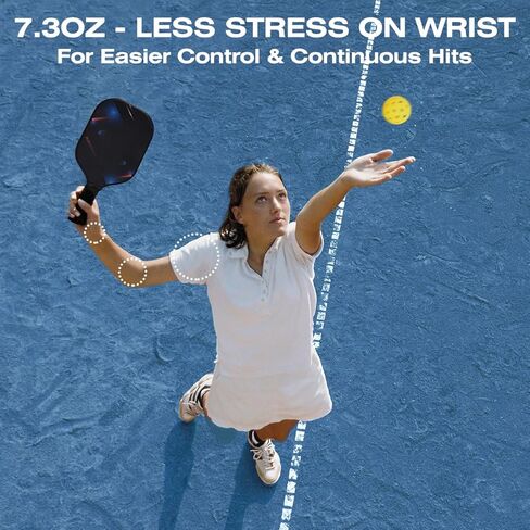 Mangrove Pickleball Paddles Set of 2, True Graphite Pickleball Paddle Set with 4 Ourdoor/Indoor Pickleball Balls & Carry Bag, Polypropylene Honeycomb Core, 4.25In Grip, Lightweight Pickleball Racket in Kuwait