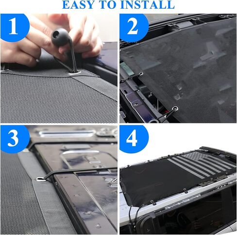 Sunshade Top Cover for Ford Bronco 2-Door,Bikini Mesh Sun Shade Soft and Hard Top Sunroof for Ford Bronco 2021 2022 2023 Accessories,Blocks UV,Wind,Noise,America Flag in Saudi Arabia
