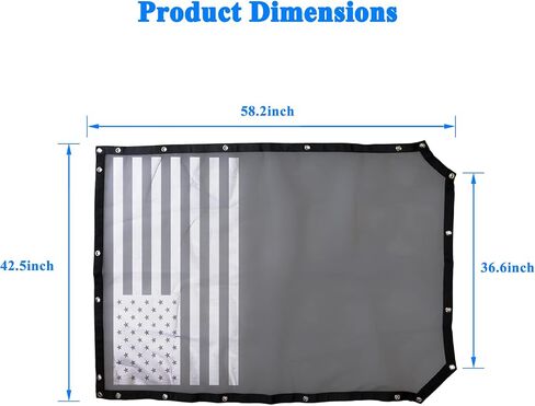 Sunshade Top Cover for Ford Bronco 2-Door,Bikini Mesh Sun Shade Soft and Hard Top Sunroof for Ford Bronco 2021 2022 2023 Accessories,Blocks UV,Wind,Noise,America Flag in Saudi Arabia
