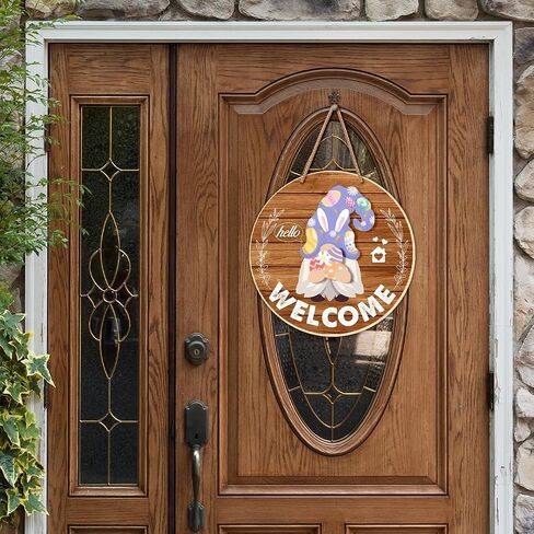 Interchangeable Welcome Sign for Front Door Seasonal Gnome Wood Wreath Sign Changeable Holiday Seasonal Gnome Decoration Door Home Wall Decor (21 Pcs) in Saudi Arabia