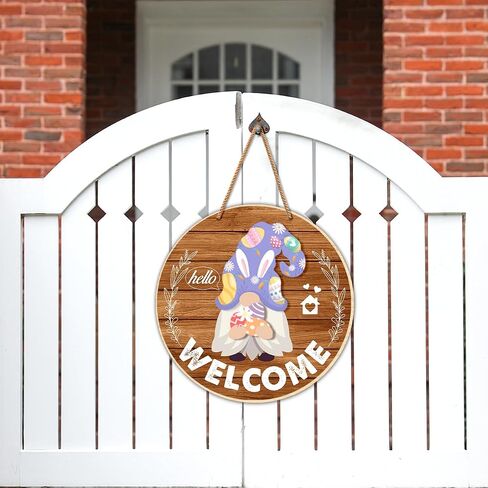 Interchangeable Welcome Sign for Front Door Seasonal Gnome Wood Wreath Sign Changeable Holiday Seasonal Gnome Decoration Door Home Wall Decor (21 Pcs) in Saudi Arabia