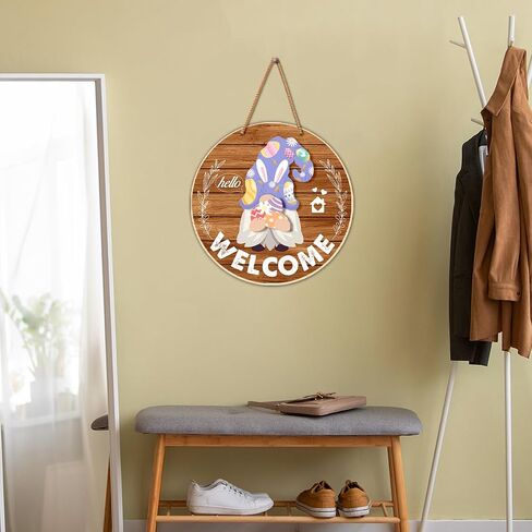 Interchangeable Welcome Sign for Front Door Seasonal Gnome Wood Wreath Sign Changeable Holiday Seasonal Gnome Decoration Door Home Wall Decor (21 Pcs) in Saudi Arabia