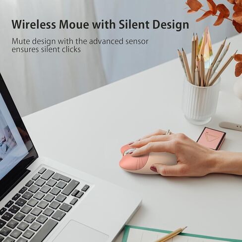 ماوس لاسلكي لطيف على شكل قطة، ماوس لاسلكي صامت بتردد 2.4 جيجا هرتز، توصيل وتشغيل مستقبل USB، 3 نقاط لكل بوصة قابلة للتعديل، متوافق مع أجهزة الكمبيوتر المحمول والكمبيوتر الشخصي والكمبيوتر المحمول والكمبيوتر - أرجواني ملون in Kuwait