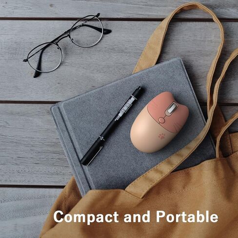 ماوس لاسلكي لطيف على شكل قطة، ماوس لاسلكي صامت بتردد 2.4 جيجا هرتز، توصيل وتشغيل مستقبل USB، 3 نقاط لكل بوصة قابلة للتعديل، متوافق مع أجهزة الكمبيوتر المحمول والكمبيوتر الشخصي والكمبيوتر المحمول والكمبيوتر - أرجواني ملون in Kuwait