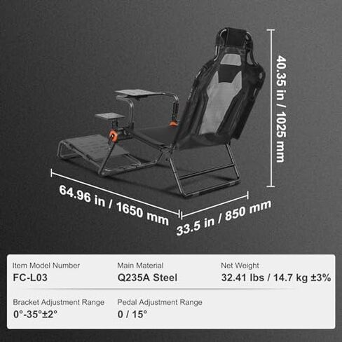 VEVOR G920 Racing Steering Wheel Stand Shifter Mount fit for Logitech G27 G25 G29 Gaming Wheel Stand Wheel Pedals NOT Included Racing Wheel Stand in Kuwait