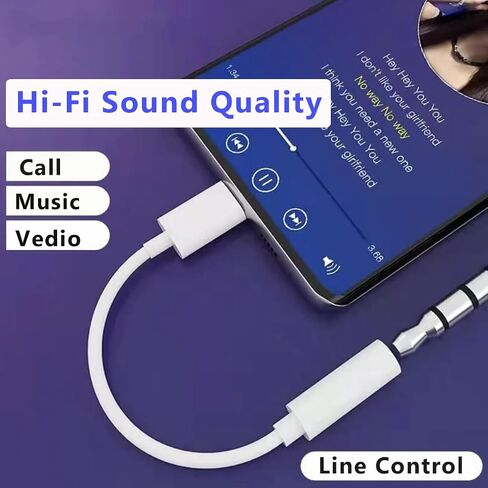 [معتمد من Apple MFi] محول مقبس سماعة الرأس USB-C إلى 3.5 ملم لهاتف iPhone 15، وكابل صوت USB C إلى Aux متوافق مع iPad Pro، وSamsung Galaxy S23/S22، وiPhone 15 Pro/Pro Max/Plus، وGoogle Pixel 7/6 in Kuwait