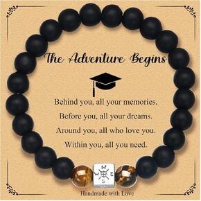 سوار Cross Bead للرجال ، والهدايا المسيحية للأب ، والزوج ، والخرز الأسود القابل للتعديل Onyx & Tiger Eye مع سحر الصلب غير القابل للصدأ ، والمعمودية ، والتأكيد ، وعيد الفصح ، وعيد الميلاد ، وهدايا التخرج