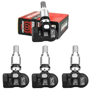Autel TPMS Sensors Set of 4 Metal Stem MX Sensor 315MHz 433MHz Universal Tire Sensors Work with TPMS Programming Tool TS408S TS501 Pro TS508WF TS601 TS900 MK808TS MK900TS MS906PRO-TS ITS600 ITS600PRO