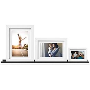Wallniture Denver 46" Black Floating Shelf for Wall Collage, Picture Ledge Shelf for Living Room Decor