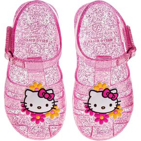 Sanrio Hello Kitty Jelly Sandals for Girls - Slip-On Slide Kitty Sandal Water Pool Beach Slides (Sizes: 6-10 Toddler / 11 Little Kid)