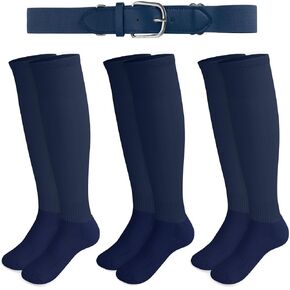Softball Socks Baseball Socks Baseball Belt Softball Baseball Socks Belt Set for Kids Youth Adult Men Women