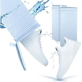 Shoe Washing Machine Bag: Sneaker Cleaner with Microfiber 360° Clean. 2 Pairs Adjustable Inserts Protect Shape. Durable Secure Hidden Zipper. Easy sneaker washing with Shoe Laundry Bag