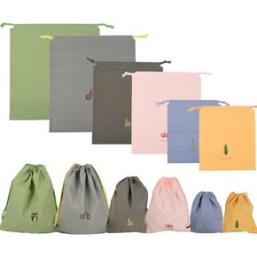 Waterproof Drawstring Bag, PE Plastic Storage Bag Organizing Bag for Sport Travel Organize Pouch for Clothing Shoes Toiletries 3 Sizes