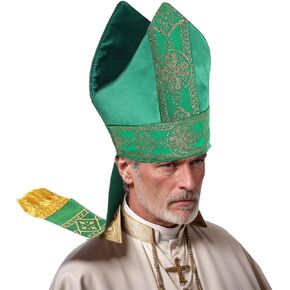 Bishop Hat Papal Mitre Clergy Costume Prop Headgear for Hallween Cosplay Party