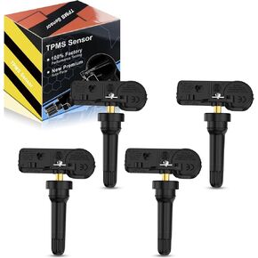 56029319AB TPMS Sensor Pre-Programmed Fit for:-Jeep Wrangler 2008-2012 Grand Cherokee Compass for:-Dodge Charger Durango Ram 1500 for:-Chrysler 200 Tire Pressure Sensor 315MHz (4 Pack)