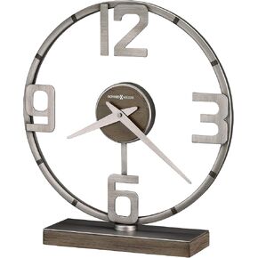 Hollis Metal and Wood Ascent Clock في Taupe Brown Finish 635256