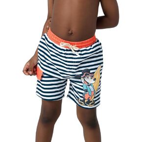 Disney Stitch Boys Swim Trunks with UPF 50+ Sun Protection, Quick-Dry Fabric, and Pocket
