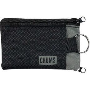 CHUMS SURFSHORTS Wallet - محفظة ضئيلة الوزن مع بطاقة حظر RFID ونافذة معرف واضحة - سحاب ، محفظة الحد الأدنى مع حلقة المفتاح - ألوان صلبة