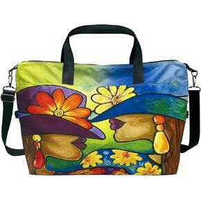 Shades of Color Gym Bag for African American Women, Duffle Bag for Sports Travel, Shoulder Strap