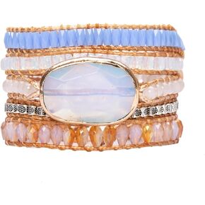 ygline boho bead bracelet يدويًا مصنوعة يدويًا مجوهرات سوار شفاء الكريستال