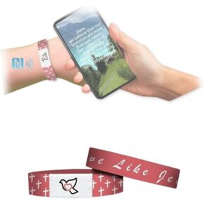 سوار آية للكتاب المقدس اليومي ، سوار الكتاب المقدس يمكن ارتداؤه ، أساور آية مع NFC ، هدايا إيمان ملهمة للشباب ، الهدايا المسيحية للنساء ، الرجال