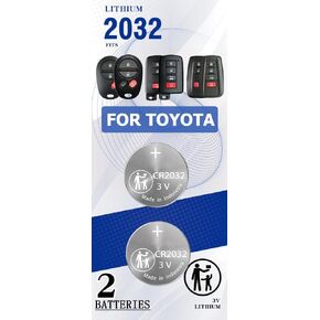 (2 Pack) Key Fob Replacement Batteries for Toyota RAV4 Camry Corolla Highlander Prius Tacoma Tundra 4Runner Avalon Sienna Sequioa Supra Smart Remote