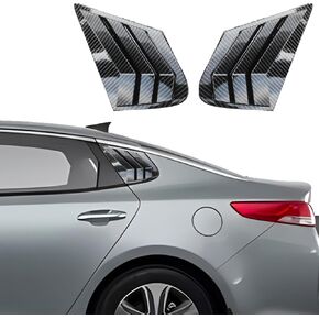 for Kia K5 Optima 2016-2020 Exterior Accessories Sporty Car Rear Side Window Louvers Air Vent Scoop Shades Cover Trim Blinds 2PCS(Carbon Fiber)