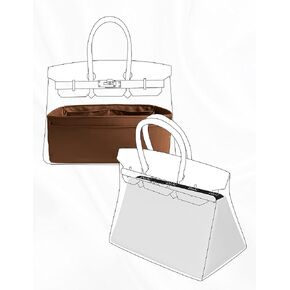 DGAZ Purse Organizer Gold and Purse Pillow Shaper white Fits Birbin25，Silk，Luxury Handbag Shapers