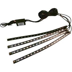 محول USB شريط الضوء ، وسيارة النيون الضوء الزخرفي ، مجموعة الإضاءة المحيطة للسيارات ، 8 شريط ملون ، الضوء الداخلي ، وضع مزامنة الموسيقى ، للسيارات ، الالتقاطات وسيارات الدفع الرباعي ، 4 شرائط الضوء ، 5 فولت