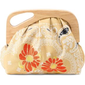 HOBO Womens Dakota Print Clutch Sunset Bandana One Size One Size