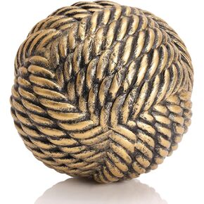 كرة عقدة عتيقة لديكور طاولة القهوة ، لهجة عتيقة Boho عقدة لزينة المنزل المحايدة ، 4.5 بوصة كرة عقدة البيان الحديثة in Kuwait
