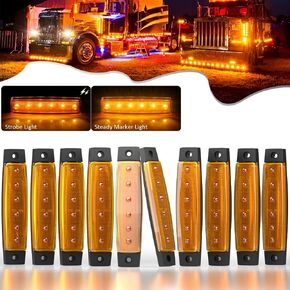 PSEQT 3.8 '' strobe+علامات ثابتة LED LED ROCK Strip Strip Strip Blue Outside Underglow Fender MELLINGERING METROATION
