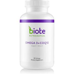Biote Nutraceuticals - Omega 3 + CoQ10 - Heart + Brain (90 Gel caps)